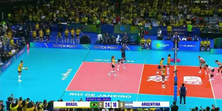 2026年南美洲女排锦标赛，巴西🇧🇷3-0阿根廷🇦🇷，赛点时刻☞